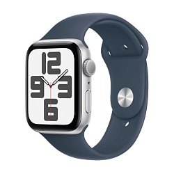 Умные часы Apple Watch SE (2023) 44mm GPS Silver Aluminum Case Storm Blue Sport Band