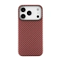 Клип-кейс (накладка) uBear Supreme Case для Apple iPhone 17 Pro Max кевлар (арамид), алюминий, оранжевый (полоска)