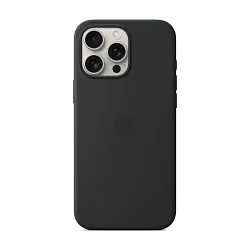 Клип-кейс (накладка) Apple Silicone Case MagSafe для Apple iPhone 16 Pro Max силикон, Black