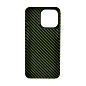 Клип-кейс (накладка) K-DOO Kevlar для Apple iPhone 13 Pro кевлар, чёрно-зелёный (полоска) - 2