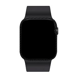 Чехол-бампер Pitaka AirCase для Apple Watch 41mm кевлар (арамид), чёрно-серый (полоска)