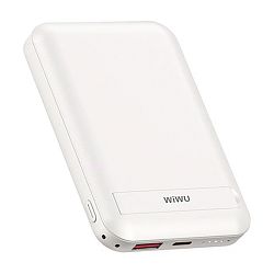 Внешний аккумулятор с беспроводной зарядкой WIWU Snap Cube Magnetic Wireless Power Bank 10000 мАч 15 Вт белый
