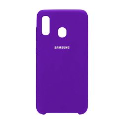 Клип-кейс (накладка) Silicone cover для Samsung Galaxy A20 / A30 силикон, фиолетовый