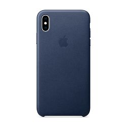 Клип-кейс (накладка) Apple Leather Case для Apple iPhone Xs Max кожа, Midnight Blue