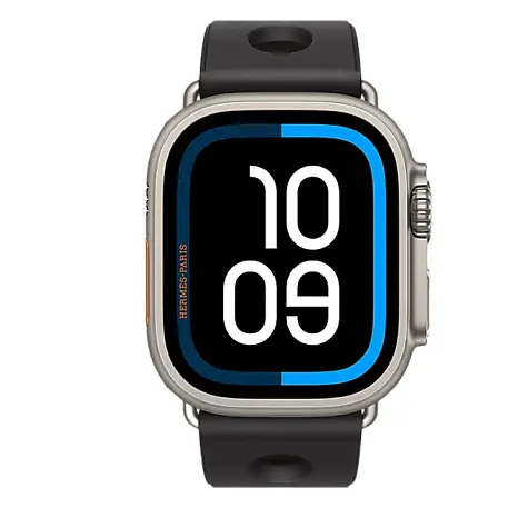 Умные часы Apple Watch Hermes Ultra 3 49mm GPS + Cellular Silver Titanium Case Noir Single Tour Scub'H Diving Strap - 2