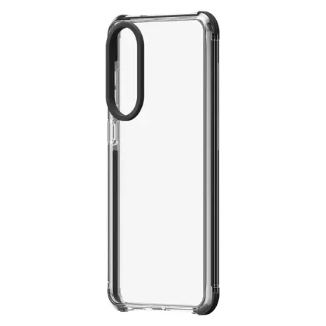 Клип-кейс (накладка) UNIQ Combat MagSafe для Samsung Galaxy S25 Edge поликарбонат, силикон, прозрачный с чёрной рамкой - 2