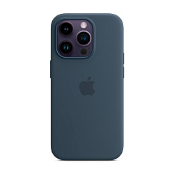 Клип-кейс (накладка) Silicone Case для Apple iPhone 14 Pro силикон, тёмно-синий