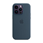 Клип-кейс (накладка) Silicone Case для Apple iPhone 14 Pro силикон, тёмно-синий