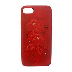 Клип-кейс (накладка) Santa Barbara Azalea для Apple iPhone 7 / 8 / SE 2020 / 2022 кожа, красный