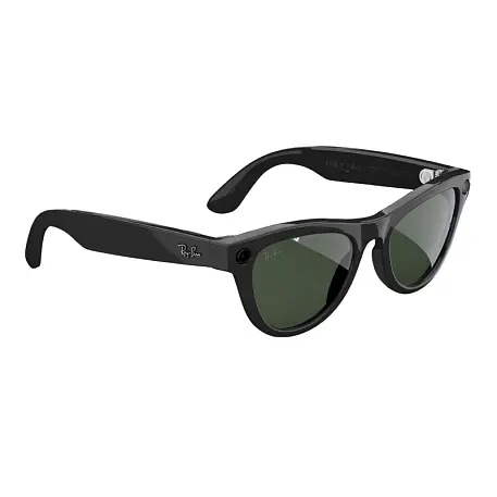 Умные очки Ray-Ban Skyler Gen 2 Shiny Black, Clear/Graphite Green, (52-20-150mm) - 4