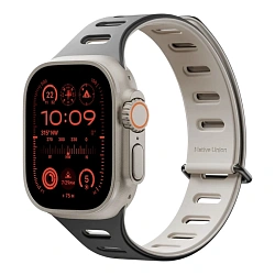 Ремешок Native Union Active Band для Apple Watch 38 / 40 / 41 / 42mm силикон чёрный, серый
