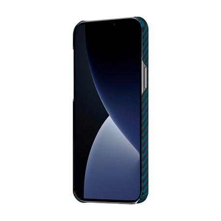 Клип-кейс (накладка) Pitaka MagEZ Case 2 для Apple iPhone 13 Pro Max кевлар (арамид), чёрно-синий (полоска) - 2