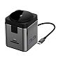Док-станция WIWU Cube Hub 9 in 1 (Уценка) серый (хорошее состояние, царапины и потертости) - 3