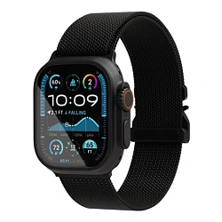 Миланский сетчатый браслет VLP Milanese Band Pro для Apple Watch 42 / 44 / 45 / 49mm сталь (Уценка) чёрный