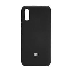 Клип-кейс (накладка) Silicone cover закрытый для Xiaomi Redmi 9a силикон, чёрный