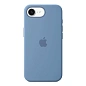 Клип-кейс (накладка) Silicone Case MagSafe для Apple iPhone 16e / 17e силикон, серо-синий