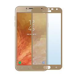 Защитное стекло 3D Premium для Samsung Galaxy J4, золотая рамка