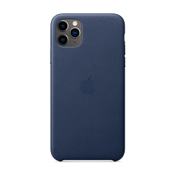 Клип-кейс (накладка) Apple Leather Case для Apple iPhone 11 Pro Max кожа, Midnight Blue