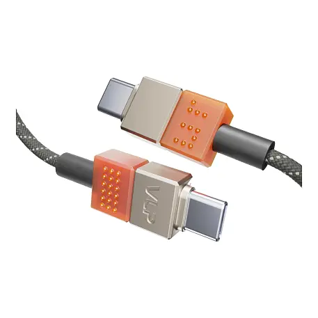 Дата-кабель VLP Neo 100W Type-C to Type-C 1.5 м, янтарный серый - 2
