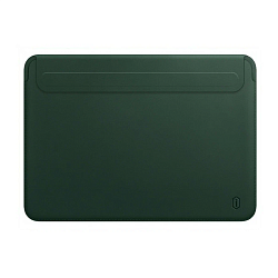 Чехол WIWU Skin Pro 2 Leather Sleeve для Apple MacBook Pro 16" (2021 - 2026) полиуретан, кожа, зелёный
