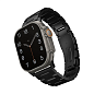 Блочный браслет UNIQ Osta для Apple Watch 44 / 45 / 46 / 49mm сталь чёрный - 3