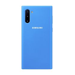 Клип-кейс (накладка) Silicone cover закрытый для Samsung Galaxy Note 10 силикон, голубой