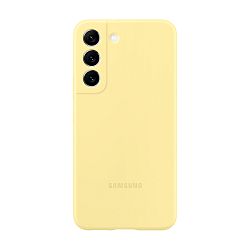 Клип-кейс (накладка) Samsung Silicone cover для Samsung Galaxy S22 поликарбонат, силикон, жёлтый