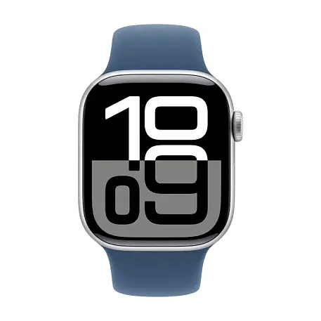 Умные часы Apple Watch Series 10 42mm GPS Silver Aluminum Case Denim Sport Band M/L - 2