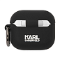 Кобура CG Mobile Lagerfeld Silicone Case With Ring для Apple AirPods 3 силикон, "Karl and Choupette" чёрный - 2
