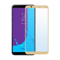 Защитное стекло 3D Classic для Samsung Galaxy J8 / A6 Plus, золотая рамка