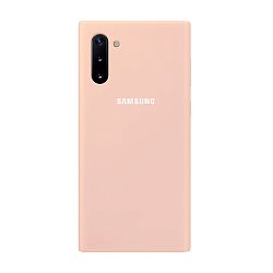 Клип-кейс (накладка) Silicone cover закрытый для Samsung Galaxy Note 10 силикон, пудровый