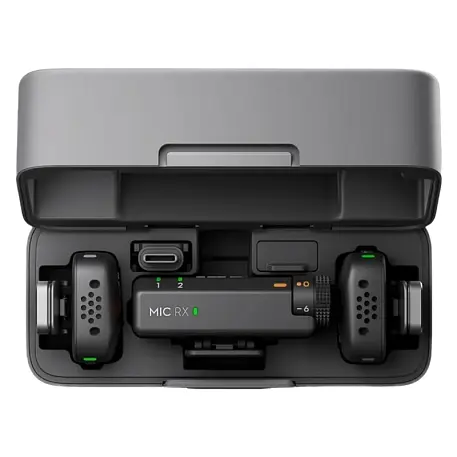 Микрофон беспроводной DJI MIC Mini (2 TX + 1 RX + Charging Case), чёрный - 3