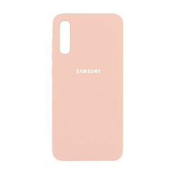 Клип-кейс (накладка) Silicone cover закрытый для Samsung Galaxy A70 силикон, пудровый