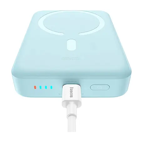 Внешний аккумулятор с беспроводной зарядкой Baseus Magnetic Mini Wireless Fast Charge 10000 мАч 30 Вт (Уценка) голубой (хорошее состояние, вмятина на рамке) - 2
