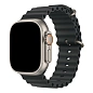Ремешок Apple Ocean Band для Apple Watch 44 / 45 / 46 / 49mm фторэластомер Black Natural Titanium (One Size)
