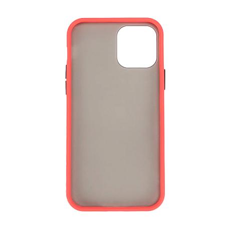 Клип-кейс (накладка) Shell для Apple iPhone 12 Mini пластик, затемнённый с красной рамкой - 2