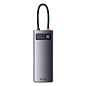 Адаптер-разветвитель для компьютера Baseus Metal Gleam Series/Starjoy(USB3.0*3+ HDMI+PD+VGA) (6в1) (Уценка) серый (хорошее состояние, пятно на корпусе) - 4