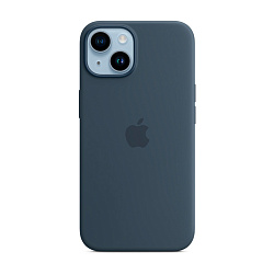 Клип-кейс (накладка) Silicone Case для Apple iPhone 14 Plus силикон, тёмно-синий