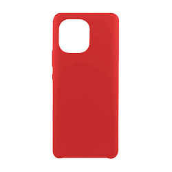 Клип-кейс (накладка) Silicone cover (без лого) для Xiaomi Mi 11 силикон, красный