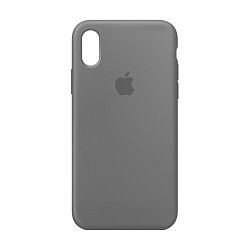 Клип-кейс (накладка) Apple Silicone Case закрытый для Apple iPhone X / Xs силикон, серый