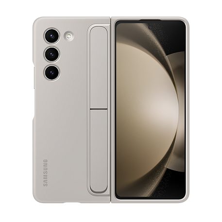 Клип-кейс (накладка) Samsung Standing Case with Strap для Samsung Galaxy Z Fold 5 силикон, полиуретан, песочный - 2