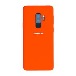 Клип-кейс (накладка) Silicone cover для Samsung Galaxy S9 Plus силикон, ярко-оранжевый