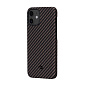 Клип-кейс (накладка) Pitaka MagEZ Case для Apple iPhone 12 Mini кевлар (арамид), чёрно-коричневый (полоска)
