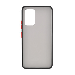 Клип-кейс (накладка) Shell для Xiaomi Redmi Note 10 Pro пластик, затемнённый с чёрной рамкой
