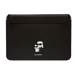 Чехол CG Mobile Lagerfeld Sleeve Karl and Choupette для Apple MacBook 16" искусственная кожа, чёрный