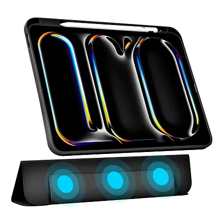 Чехол-книжка c отделением под стилус WIWU Protective Case JD-105 для Apple iPad Pro 13" (2024 / 2025) искусственная кожа, чёрный - 2