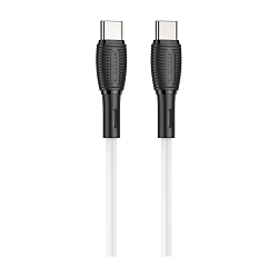 Дата-кабель Borofone BX86 Type-C to Type-C 1 м, белый