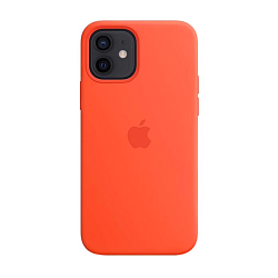 Клип-кейс (накладка) Apple Silicone Case MagSafe для Apple iPhone 12 / 12 Pro силикон, Electric Orange