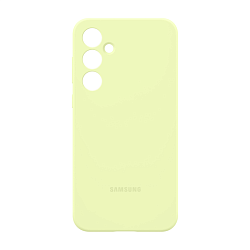 Клип-кейс (накладка) Samsung Silicone Case для Samsung Galaxy A55 поликарбонат, силикон, лаймовый