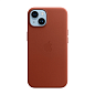 Клип-кейс (накладка) Leather Case MagSafe для Apple iPhone 14 (Уценка) коричневый (хорошее состояние, потертость, небольшое вздутие покрытия)